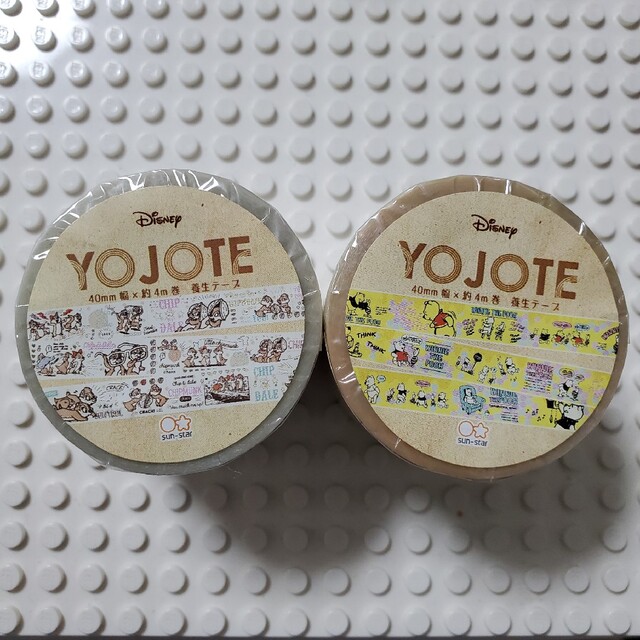 チップ&デール(チップアンドデール)の新品☆ディズニー YOJOTE ヨジョテ養生テープ2点/チップとデール＋プーさん インテリア/住まい/日用品の文房具(テープ/マスキングテープ)の商品写真