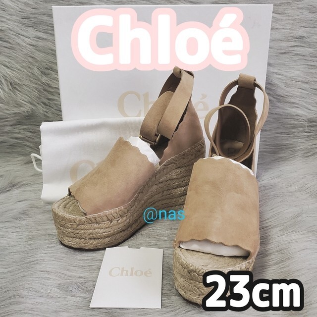 Chloe(クロエ)の新品《Chloe》スカラップエスパドリーユサンダル 36サイズ(23cm) レディースの靴/シューズ(サンダル)の商品写真