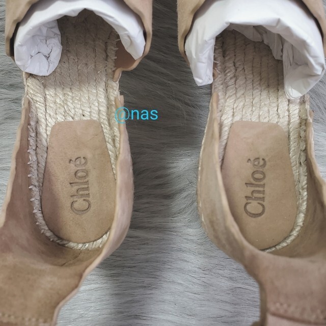 Chloe(クロエ)の新品《Chloe》スカラップエスパドリーユサンダル 36サイズ(23cm) レディースの靴/シューズ(サンダル)の商品写真
