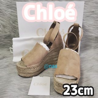 クロエ(Chloe)の新品《Chloe》スカラップエスパドリーユサンダル 36サイズ(23cm)(サンダル)