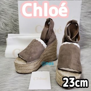 クロエ(Chloe)の新品《Chloe》スカラップエスパドリーユサンダル 36サイズ(23cm)(サンダル)