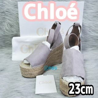 クロエ(Chloe)の新品《Chloe》スカラップエスパドリーユサンダル 36サイズ(23cm)(サンダル)