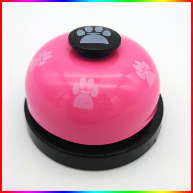 肉球柄　トレーニングベル　コールベル犬　猫　ペット　おもちゃ　赤×黒