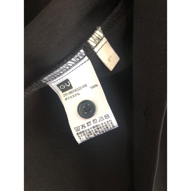 GU(ジーユー)の新品　エアリーシャツ　ブラック　L レディースのトップス(シャツ/ブラウス(半袖/袖なし))の商品写真
