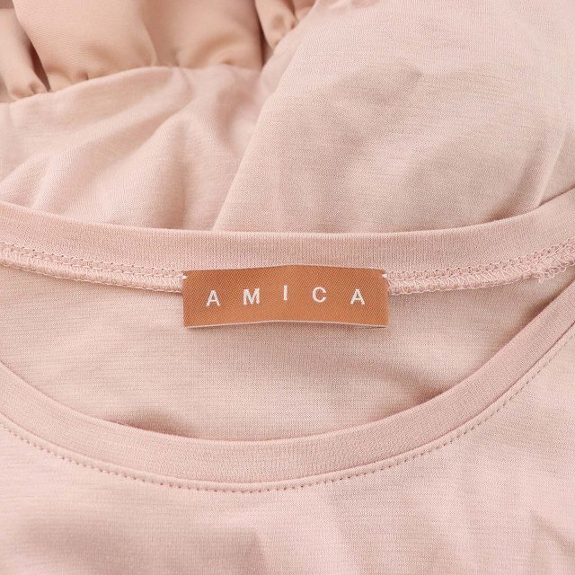 other(アザー)のアミカ AMICA Tシャツ 半袖 ペプラム フリル F サーモンピンク ■MA レディースのトップス(Tシャツ(半袖/袖なし))の商品写真