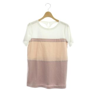 レリアン(leilian)のレリアン Leilian Tシャツ コットン 半袖 カットソー ステッチ 切替(カットソー(半袖/袖なし))