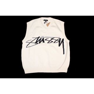 ステューシー(STUSSY)のSTUSSY SWEATER VEST NATURAL SIZE L(ベスト)