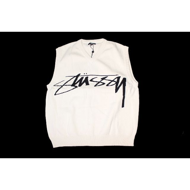 STUSSY - STUSSY SWEATER VEST NATURAL SIZE XLの通販 by Ogido 's