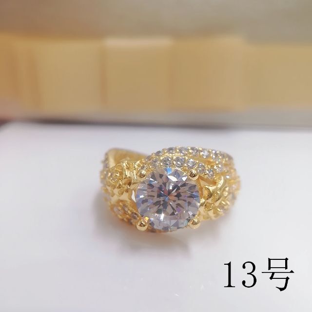 tt13051閉店セール13号リング華麗ジルコニアリングデザインリング レディースのアクセサリー(リング(指輪))の商品写真