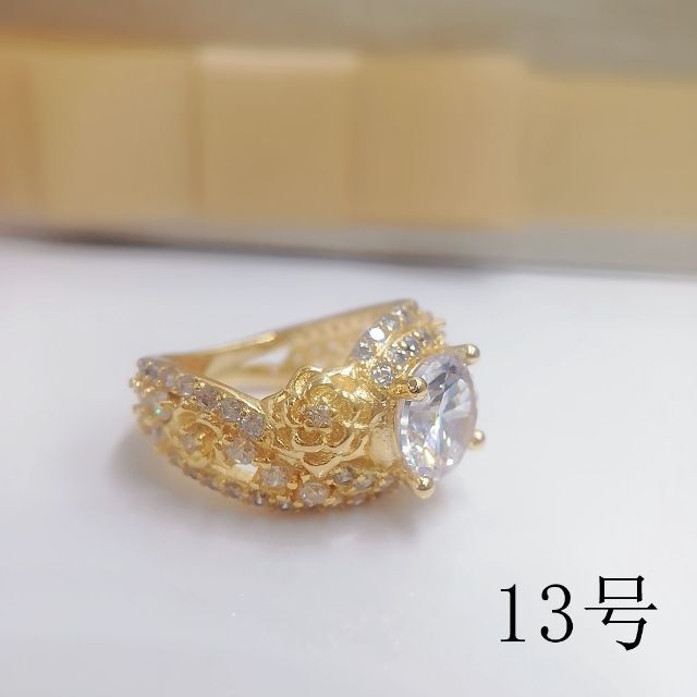 tt13051閉店セール13号リング華麗ジルコニアリングデザインリング レディースのアクセサリー(リング(指輪))の商品写真