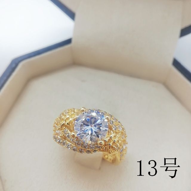 tt13051閉店セール13号リング華麗ジルコニアリングデザインリング レディースのアクセサリー(リング(指輪))の商品写真