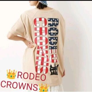 ロデオクラウンズワイドボウル(RODEO CROWNS WIDE BOWL)のロデオクラウンズ　★新品★　Vネック　ロング　Tシャツ　フリーサイズ(Tシャツ(半袖/袖なし))