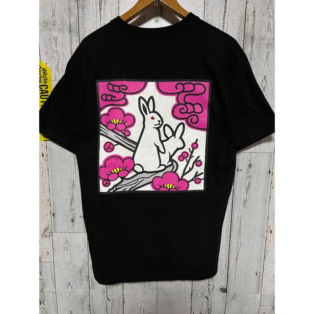 爆限定花札 FR2梅 Tシャツ 黒 XLARGE CUNE HUF