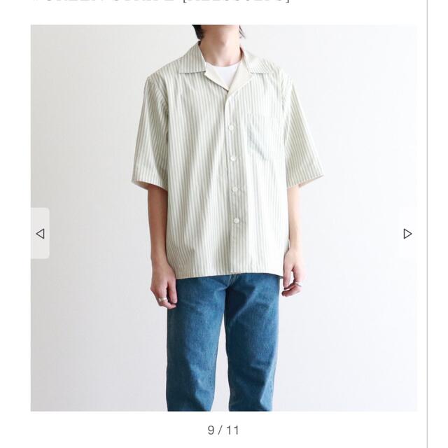 メンズ auralee TERRY LINED FINX STRIPE SHIRTS オンライン 通販