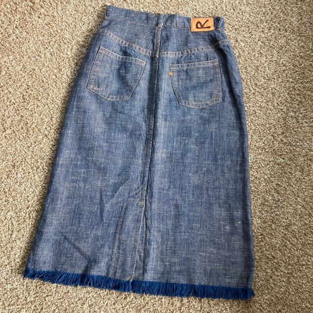 美品】45R ロングスカート インディゴ-