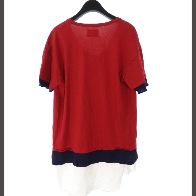 glamb(グラム)のグラム glamb トライレイヤードカットソー Tシャツ 半袖 0 レッド 赤 メンズのトップス(Tシャツ/カットソー(半袖/袖なし))の商品写真