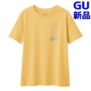 GU - 【新品・送料込】GU ジーユー グラフィックT 半袖 Natsu Y6 イエロー