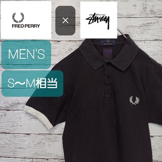 フレッドペリー(FRED PERRY)の✨希少✨ FRED PERRY×STUSSY コラボポロシャツ ブラック(ポロシャツ)