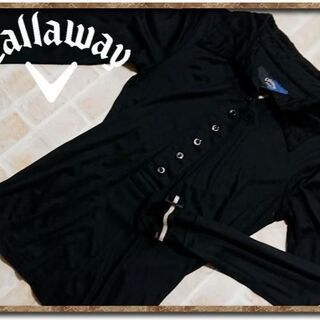 キャロウェイ(Callaway)のキャロウェイ　刺繍入りカットポロシャツ　黒(ポロシャツ)