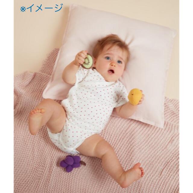 PETIT BATEAU(プチバトー)の新品 プチバトー 12m 74cm ハートプリント 半袖 あわせ ボディ ３枚組 キッズ/ベビー/マタニティのベビー服(~85cm)(肌着/下着)の商品写真