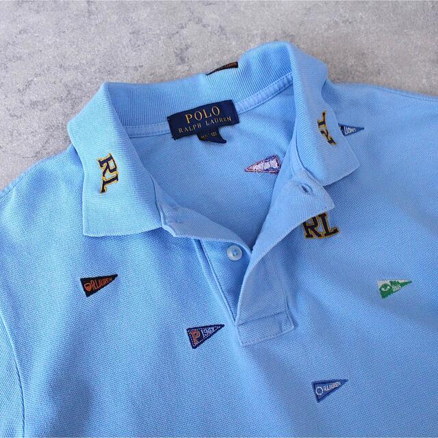 POLO RALPH LAUREN(ポロラルフローレン)のPOLO RALPH LAUREN ポロラルフローレン ロゴ刺繍 総柄ポロシャツ レディースのトップス(ポロシャツ)の商品写真