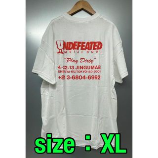 アンディフィーテッド(UNDEFEATED)のUNDEFEATED  リージョンTシャツMEIJI【XLサイズ/白・赤】(Tシャツ/カットソー(半袖/袖なし))