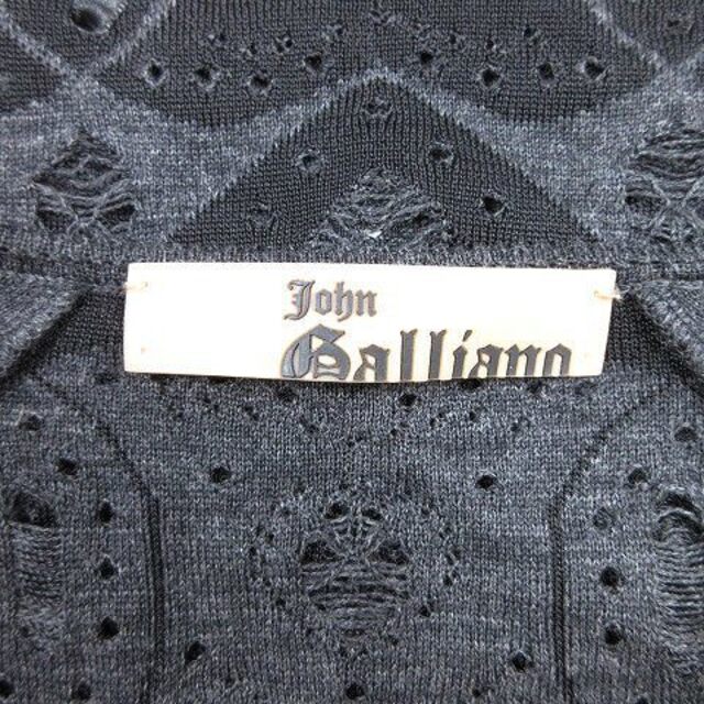 John Galliano - ジョンガリアーノ ハート モチーフ ダメージ ニット