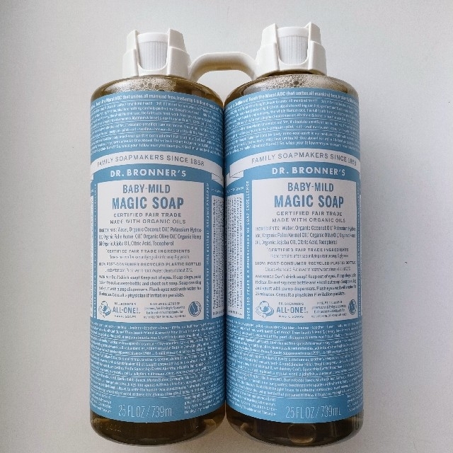 Dr.Bronner(ドクターブロナー)のドクターブロナー マジックソープ(ベビーマイルド)７３９ml コスメ/美容のボディケア(ボディソープ/石鹸)の商品写真