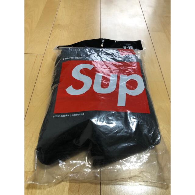 レッグウェア☆Supreme / Hanes® Crew Socks 1パック４足入り