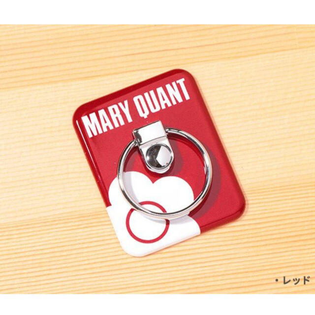 MARY QUANT(マリークワント)のBUNKER RINGxMARY QUANT スマホリング レッド スマホ/家電/カメラのスマホアクセサリー(その他)の商品写真