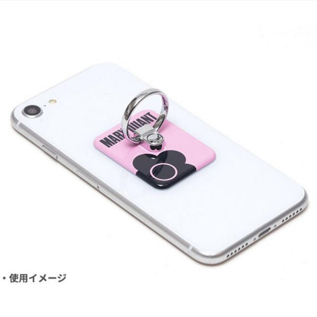 MARY QUANT(マリークワント)のBUNKER RINGxMARY QUANT スマホリング レッド スマホ/家電/カメラのスマホアクセサリー(その他)の商品写真