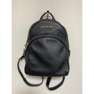 マイケルコース(Michael Kors)の美品　マイケルコース　リュック　ブラック　本皮　かばん(リュック/バックパック)