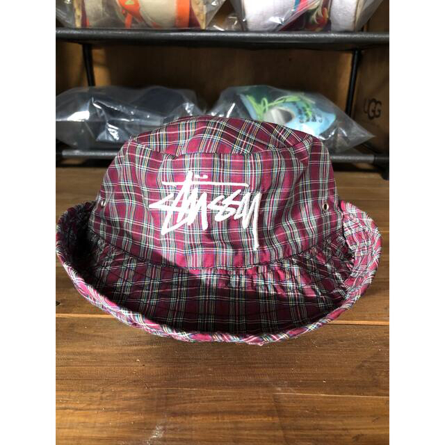 80's STUSSY BUCKET HAT viotage old - ハット