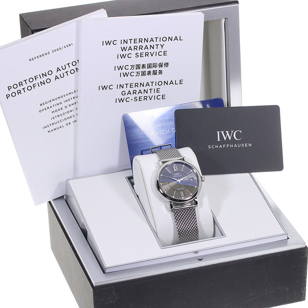 IWC(インターナショナルウォッチカンパニー)の★内箱・保証書付き【IWC SCHAFFHAUSEN】IWC ポートフィノ 12Pダイヤ IW458110 自動巻き ボーイズ  【232】【ev15】 メンズの時計(腕時計(アナログ))の商品写真