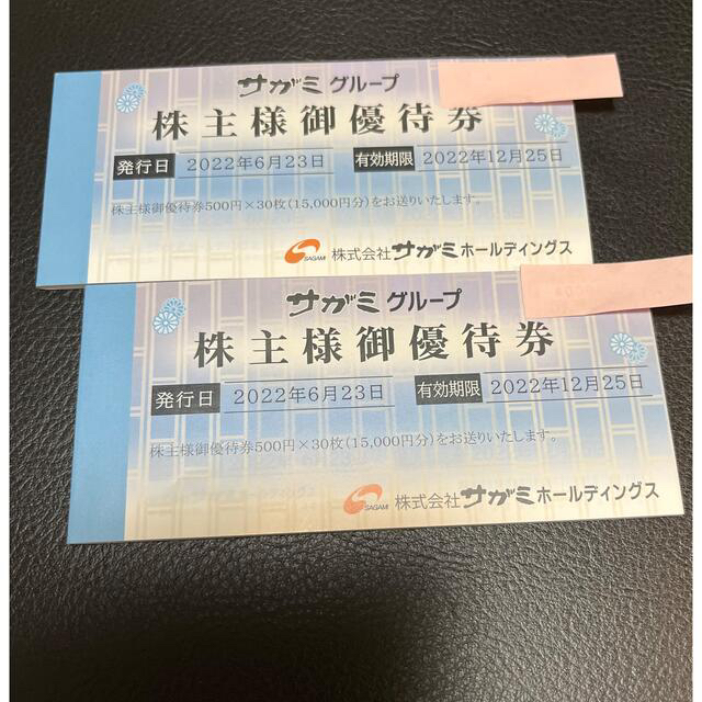 最新)サガミグループ株主優待券 3万円分 【希望者のみラッピング無料