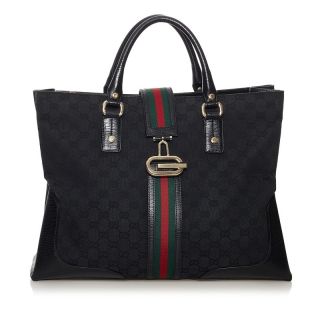 Gucci - グッチ GGキャンバス シェリーライン トートバッグ 130994