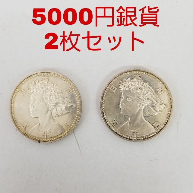 2枚セット OSAKA EXPO90 平成2年 記念硬貨 5000円銀貨 エンタメ/ホビーの美術品/アンティーク(貨幣)の商品写真