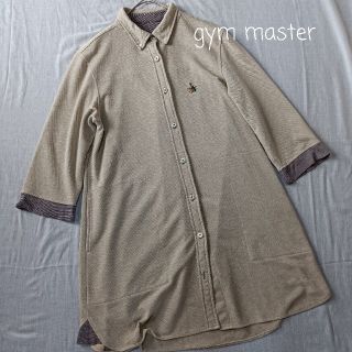 ジムマスター(GYM MASTER)のgym master　ポロワンピース　膝下ワンピース　ベージュ　ワンサイズ(ひざ丈ワンピース)