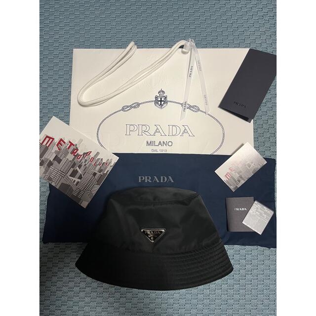 ☆大人気商品☆ PRADA M size BLACK バケットハット Re-Nylon PRADA