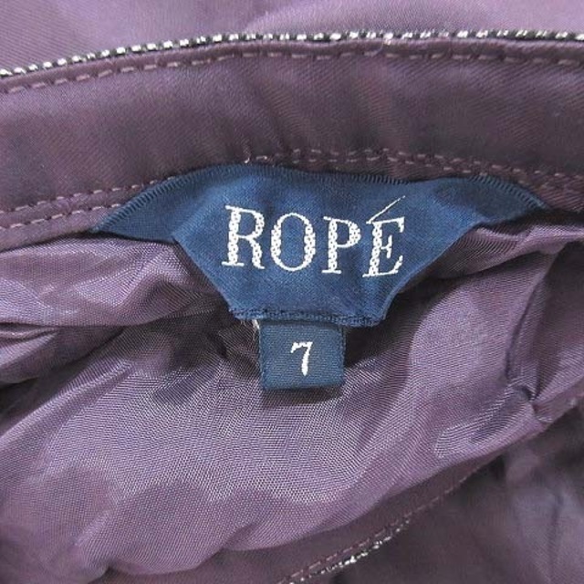 ROPE’(ロペ)のロペ ROPE ギャザースカート ひざ丈 パイピング 7 紫 パープル /CT レディースのスカート(ひざ丈スカート)の商品写真