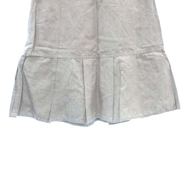 DEUXIEME CLASSE(ドゥーズィエムクラス)のドゥーズィエムクラス プリーツスカート タック ミニ 麻混 38 ライトグレー レディースのスカート(ミニスカート)の商品写真