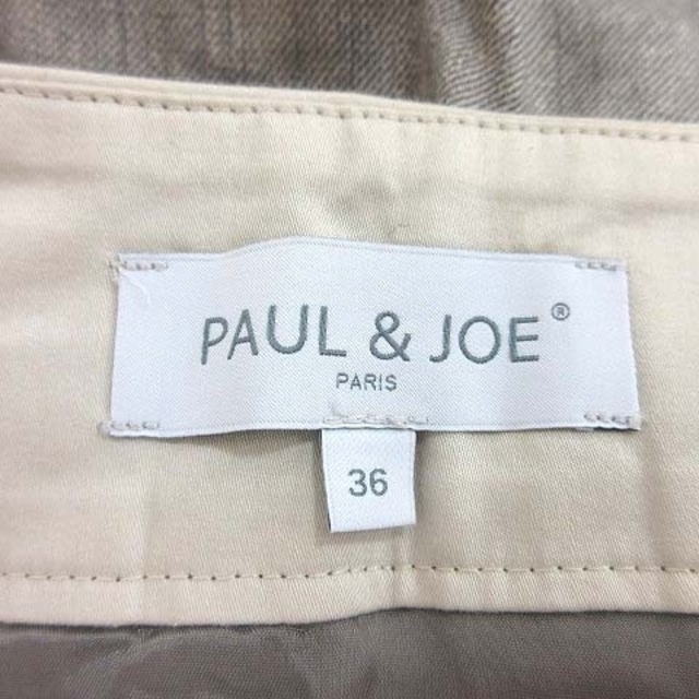 PAUL & JOE(ポールアンドジョー)のポール＆ジョー プリーツスカート タック ミニ 麻 リネン ラメ 36 グレー レディースのスカート(ミニスカート)の商品写真