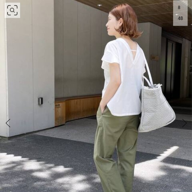 Spick & Span(スピックアンドスパン)のSpick and Span バックVネック袖フレアーブラウス レディースのトップス(シャツ/ブラウス(半袖/袖なし))の商品写真