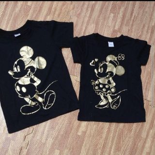 ディズニー(Disney)のお揃いTシャツ2枚セット 110 120 双子 兄弟 姉妹 兄妹 姉弟 ミッキー(Tシャツ/カットソー)