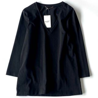 【美品】ドゥーズィエム クラス Vネック Tシャツ カットソー ７分袖 ブラック