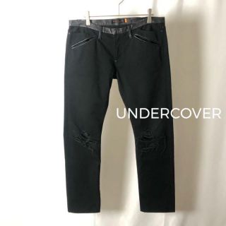 UNDERCOVER - 05aw UNDERCOVER アーツ期 レザー切替 クラッシュパンツ ...