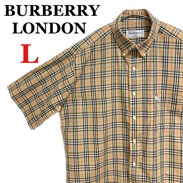 90 BURBERRY LONDONノバチェック 半袖シャツバーバリー ゆるダボ