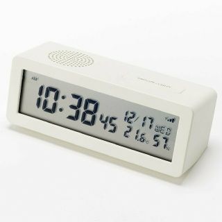 ムジルシリョウヒン(MUJI (無印良品))の【新品】  無印良品 デジタル電波時計(大音量アラーム機能つき)／ホワイト(置時計)