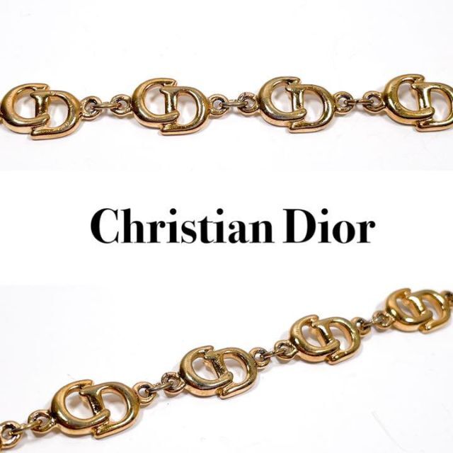 【デザインが】 Dior - 希少 Christian Dior CD ブレスレット ロゴ ゴールドチェーンの きです - www