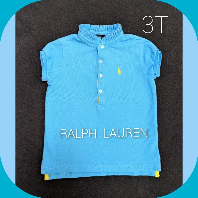 Ralph Lauren(ラルフローレン)のラルフローレン　ポロシャツ　ブルー【3T/100cm】 キッズ/ベビー/マタニティのキッズ服女の子用(90cm~)(Tシャツ/カットソー)の商品写真